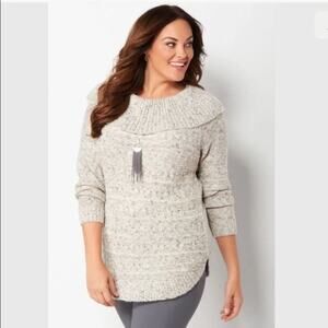 Christopher and Banks Cowl Neck Sweater Size XL